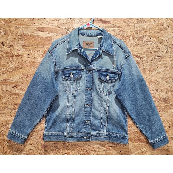 Y2K Levi’s Vintage Distressed Denim Jacket – Size M (24x21) - Picture 1 of 8